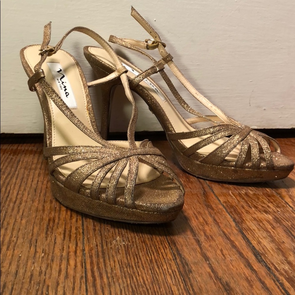 Strappy Bronze Heels